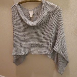 Grey and silver poncho
